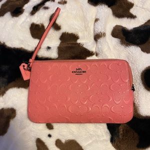 Coach Pink Double Zip Hand Wallet $4.99 Shipping!